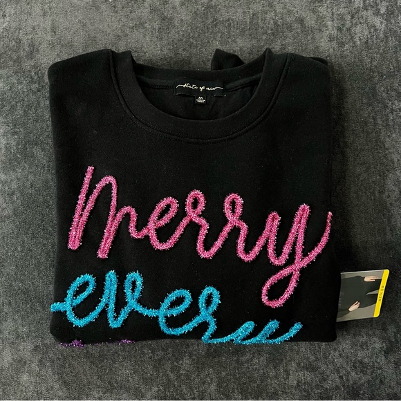 NWT State Of Mine Women's Sparkle Sweatshirt - Picture 12 of 16